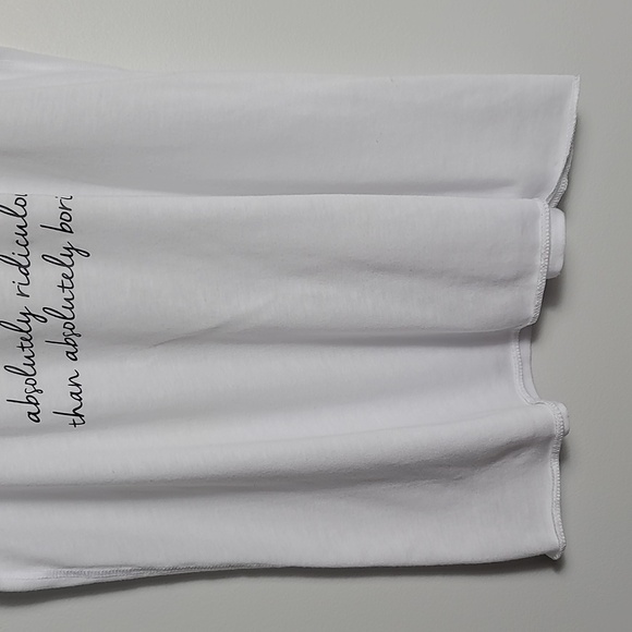 OM & AH LONDON "Better To Be Ridiculous Than Boring" White Racerback Tank Size S - Picture 4 of 13